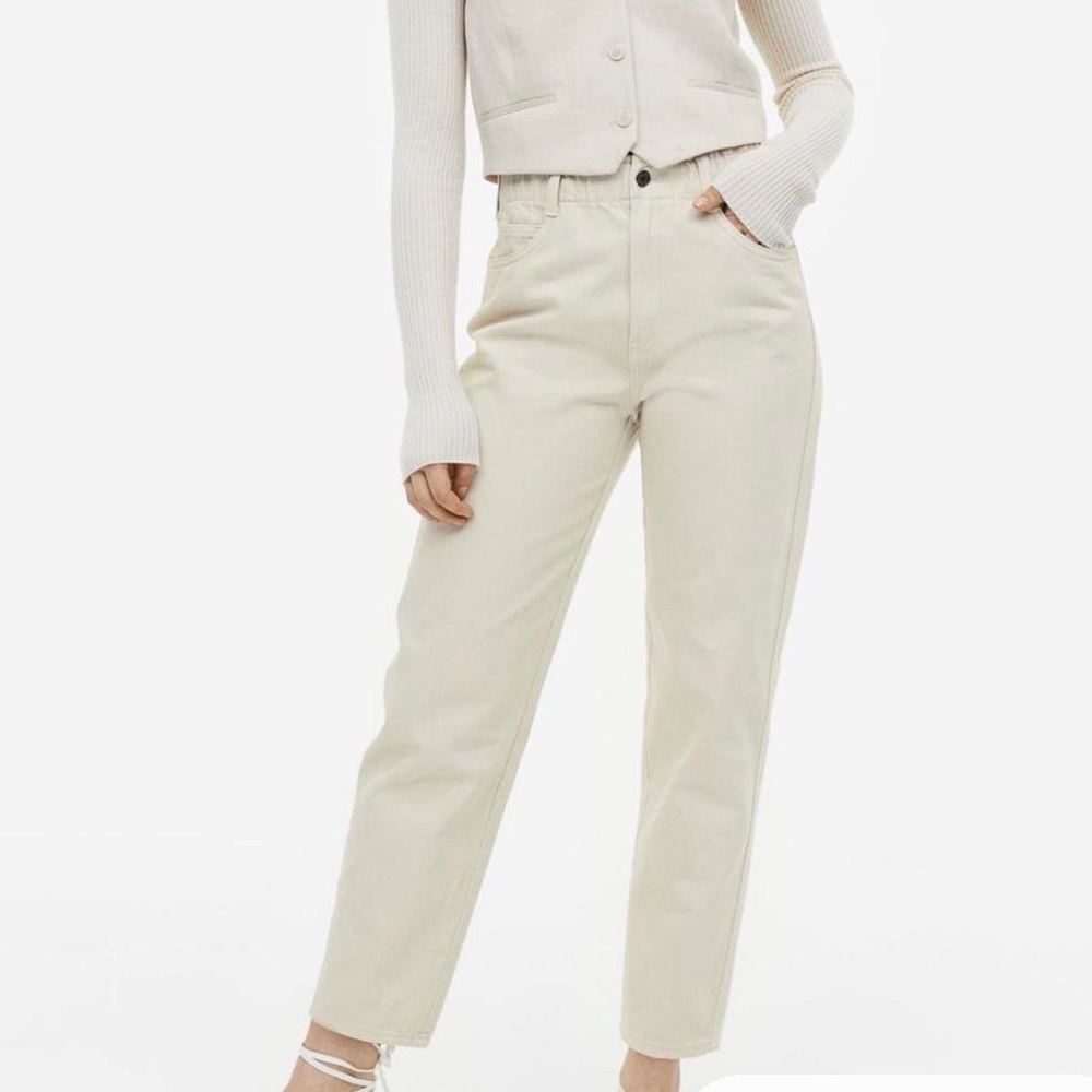 H&M High Waist Twill Pants